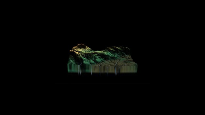 DEM of Hanging Rock, NC 3D Model
