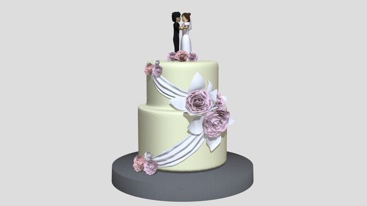 Wedding Cake 3D Model