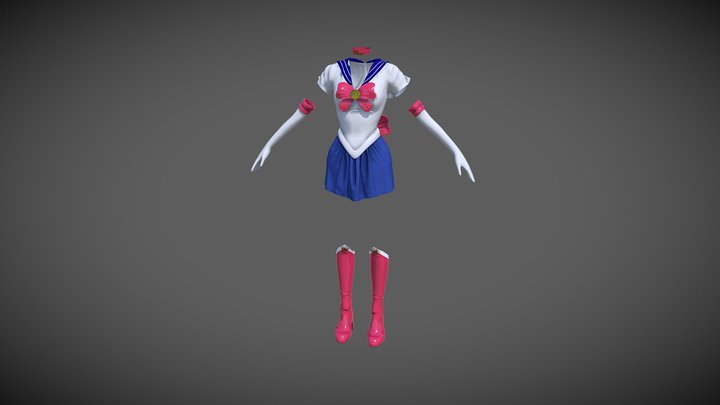 Salor Moon Outfit 3D Model