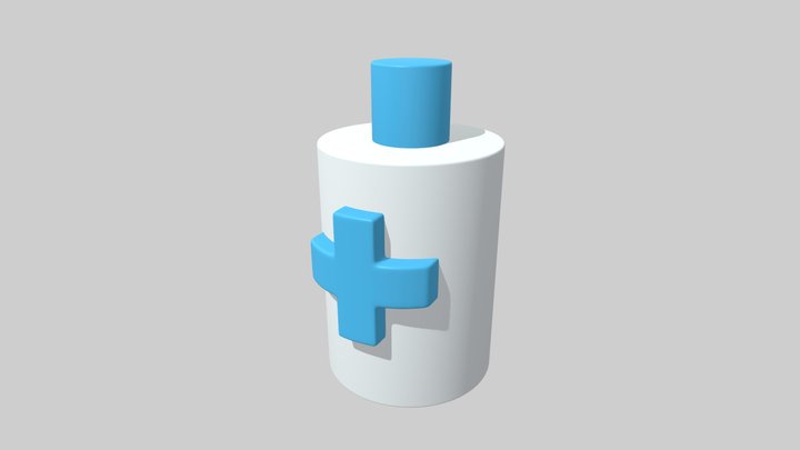 Bottle icon 3D Model