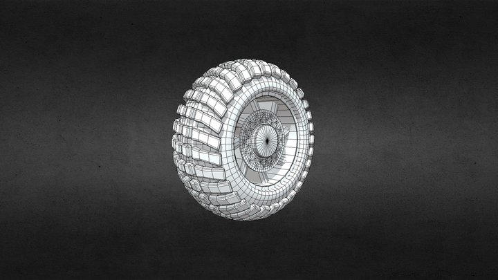 A tire of cyber motor 3D Model
