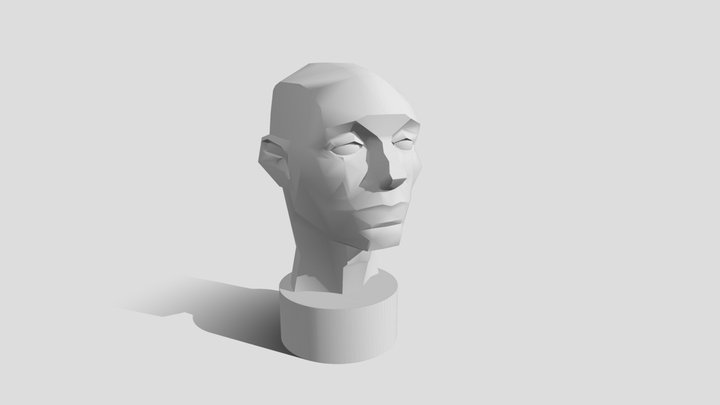 Asaro Head symmetrical 3D Model