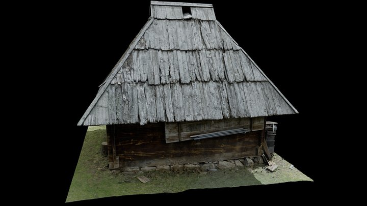 Traditionally constructed household unit 3D Model
