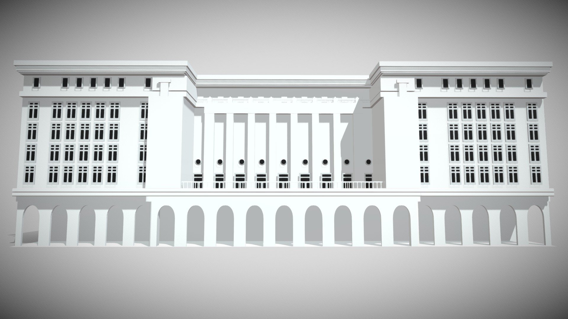 Bank Of Spain - Download Free 3d Model By Gopz [69c125a] - Sketchfab