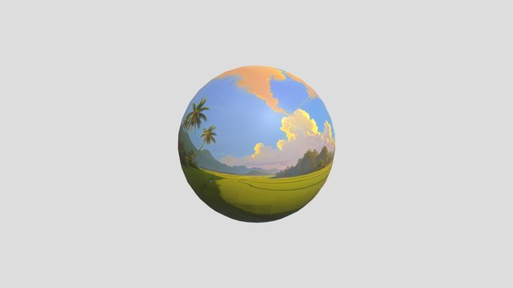 Skybox Sawah Bird 3D Model