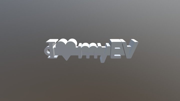 Sleutelhanger Ilovemy EV V2 3D Model