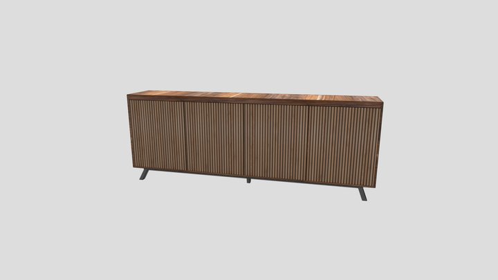 Buffet-long-malmo-boisbeige 3D Model