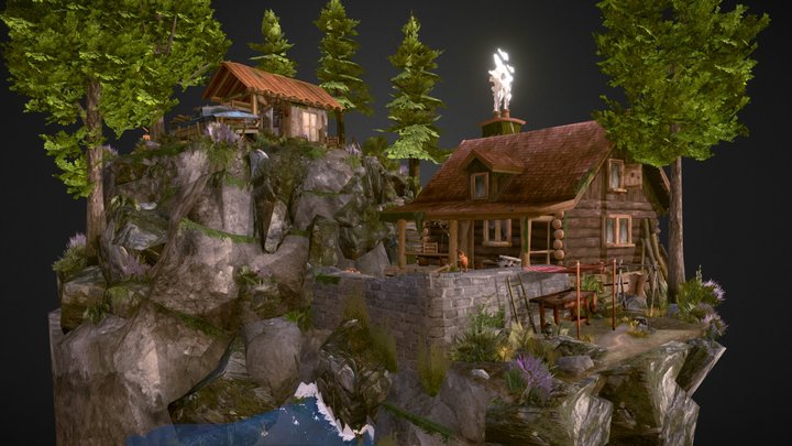 DAE Diorama - Forest Loner 3D Model
