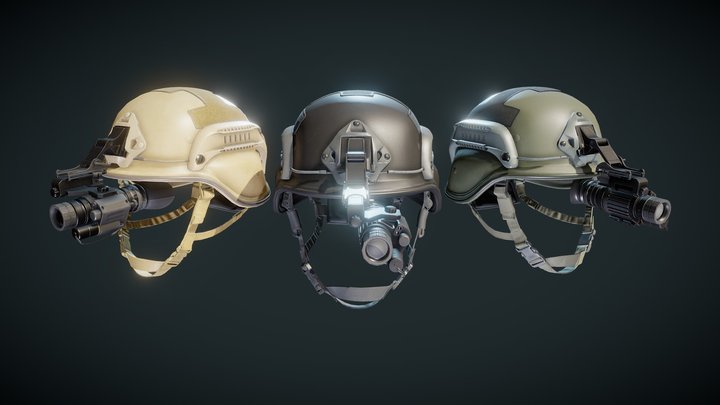 Tactical Helmet 3D Model