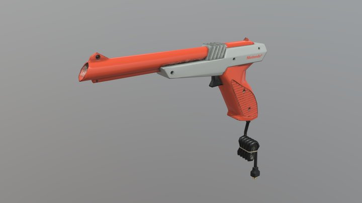 Dusty Nintendo NES Zapper (Low Poly) 3D Model