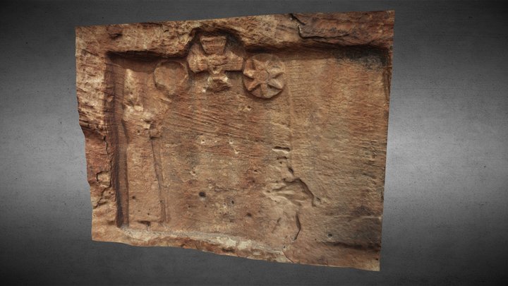 Nabonidus relief at Sela (Jordan), VI cent. BCE. 3D Model