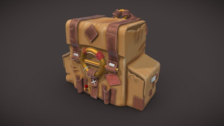 Adventurer's Backpack 3D Model