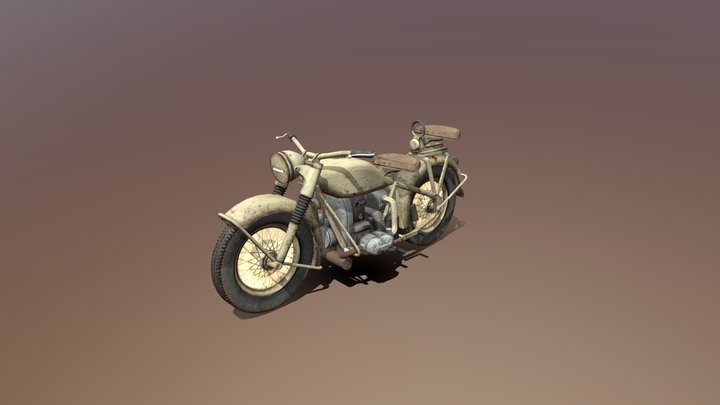MOTO AFRICA 1938 low poly 3D Model