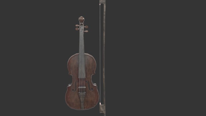 Old Violin 3D Model