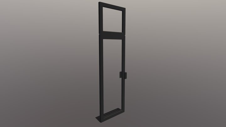 Door Glass And Upper Glass Window 3D Model