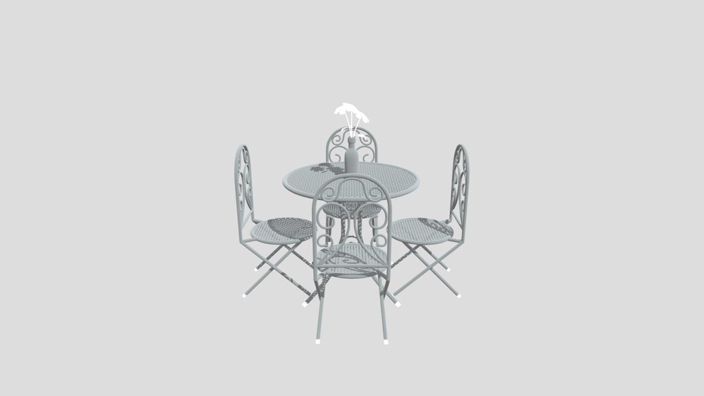 Metal Table With Chairs