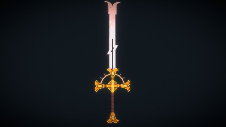 Christic stylized Sword 3D Model