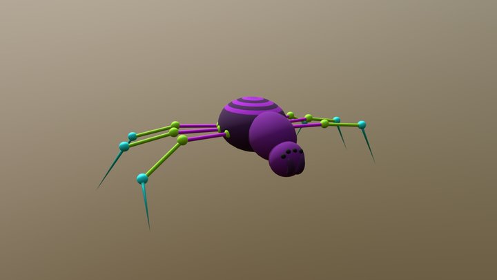 Neon Spider 3D Model