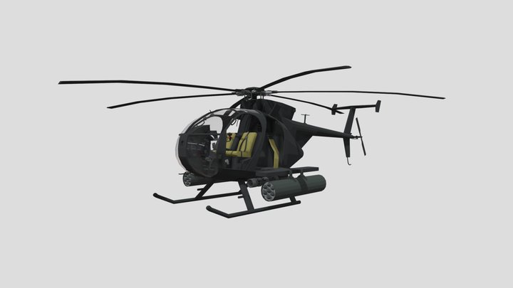 Helicopters MH-6 Little Bird 3D Model