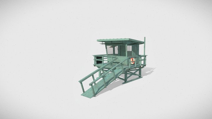Lifeguard Hut 3D Model