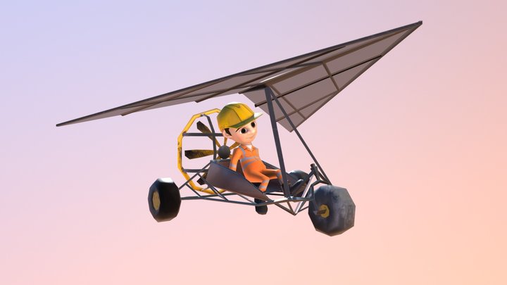 Glider Ride - Lowpoly Game Asset 3D Model