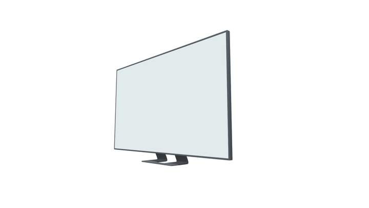 Realistic Smart TV 3D Model with Stand 3D Model