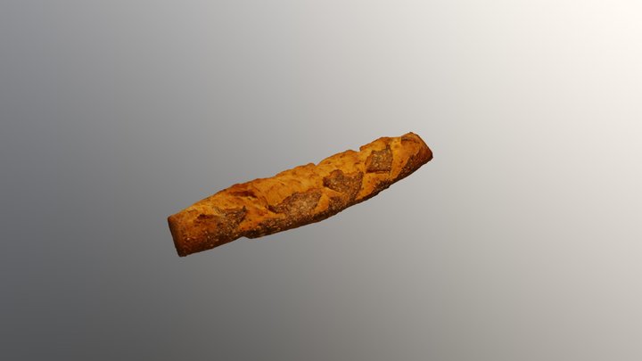 Baguette aux céréales. 3D Model