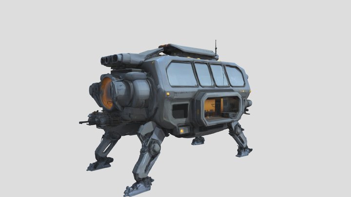 _A_futuristic_sci_fi__House 3D Model