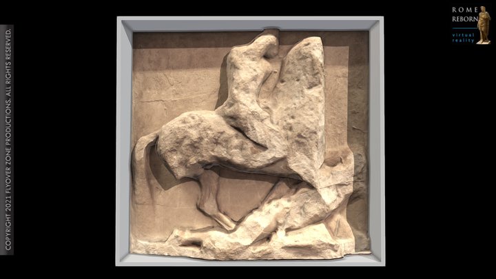 3D rendering of Metope West 03 (Parthenon)