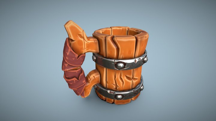 Old Beer Mug 3D Model