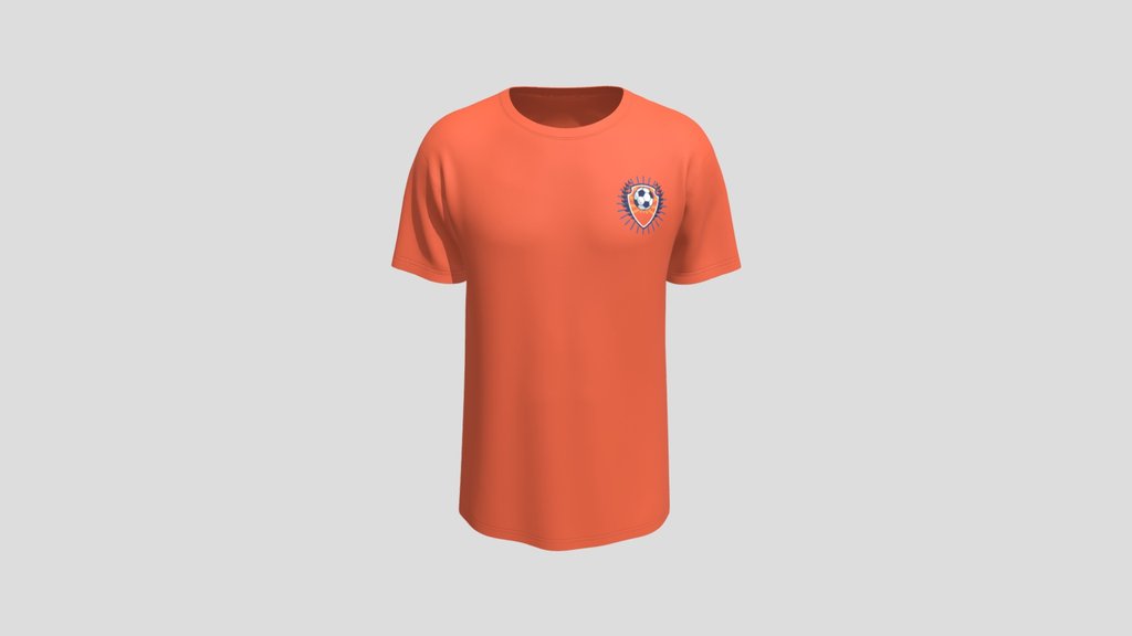 Orange Athletic Soccer T Shirt