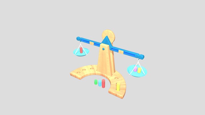 Wooden Balance toy 3D Model