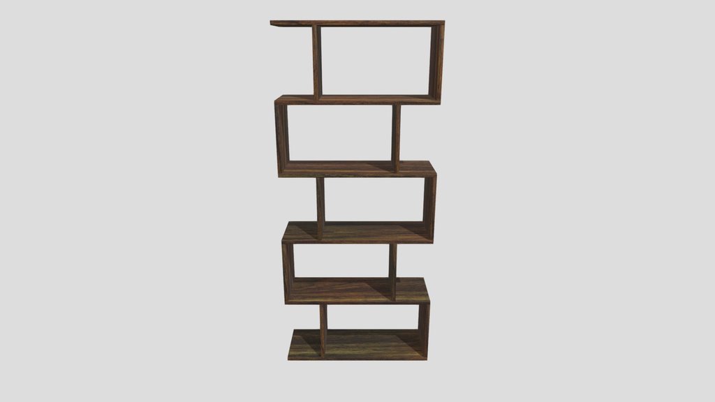 Books Decor Zigzag Shelf