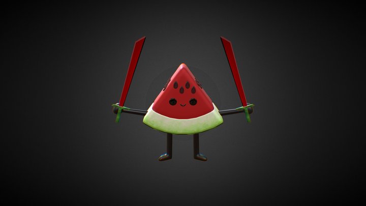 Watermelon warrior Remix 3D Model