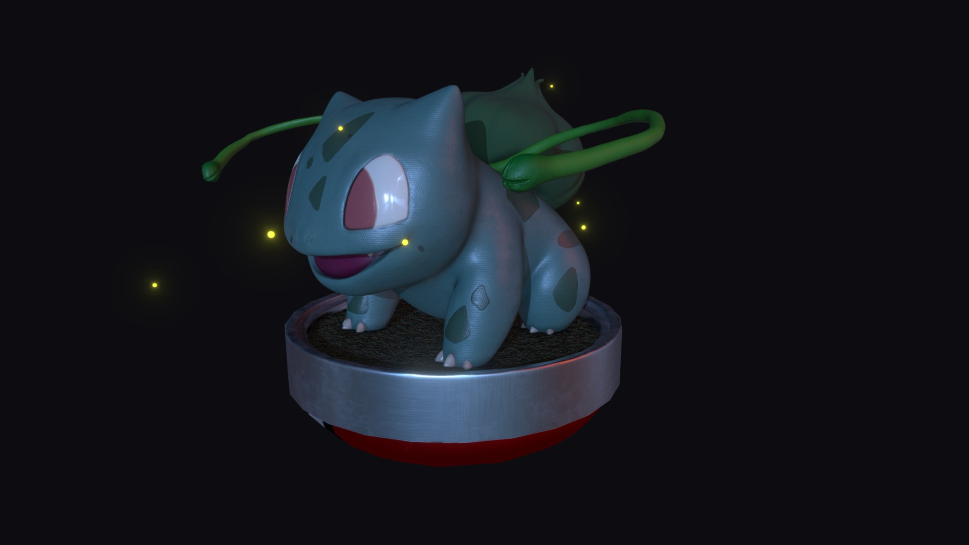 3D model Bulbasaur. - This is a 3D model of the Bulbasaur.. The 3D model is about a small figurine of a cartoon character.