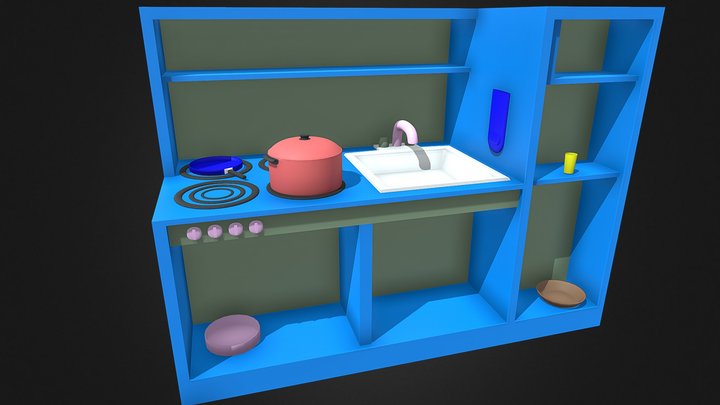 Toy Kitchen 3D Model