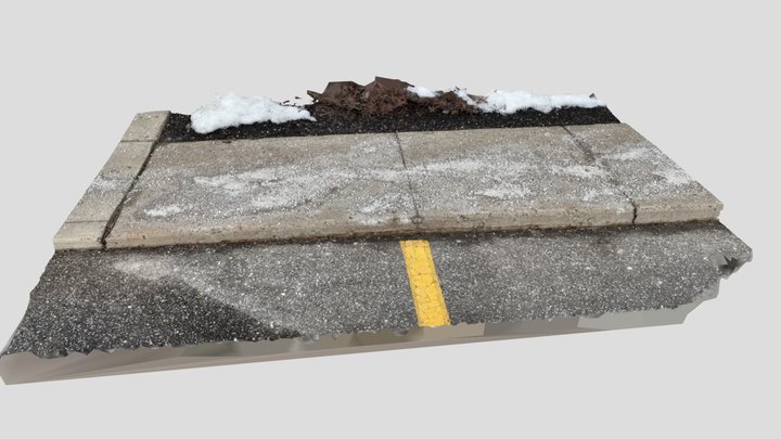 Parking lot sidewalk 3D Model