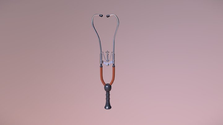 Antique Stethoscope 3D Model