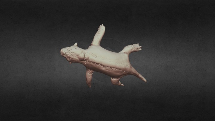 Pareiasauria sculpture 3D Model