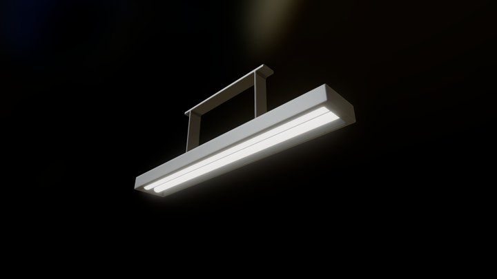 Classroom Ceiling Lamp 3D Model