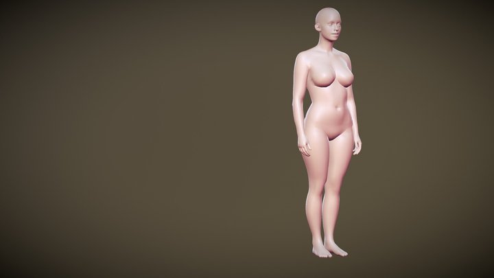 Woman Walk Cycle 3D Model