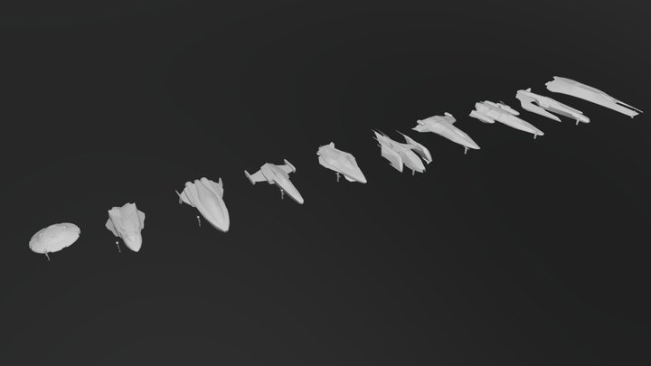 Spaceships 3D Model