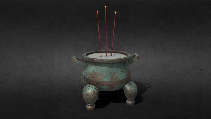 Chinese Incense Burner-LowPory-Material test – Free 3D Model STL
