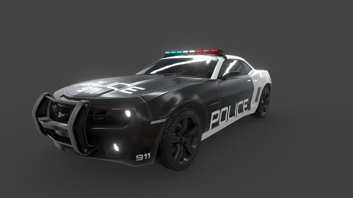 Police Car - Chevrolet Camaro SS 3D Model