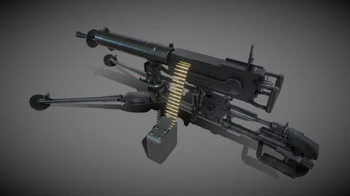 Maxim Gun/heavy machine gun 3D Model