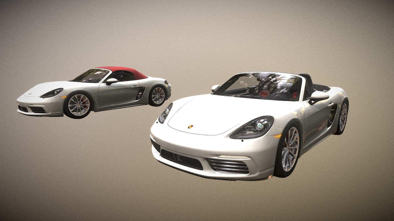 3D model Unlock super sports car #02 - This is a 3D model of the Unlock super sports car #02. The 3D model is about a couple of cars parked next to each other.