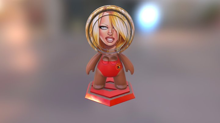 Baywatch Chick 3D Model