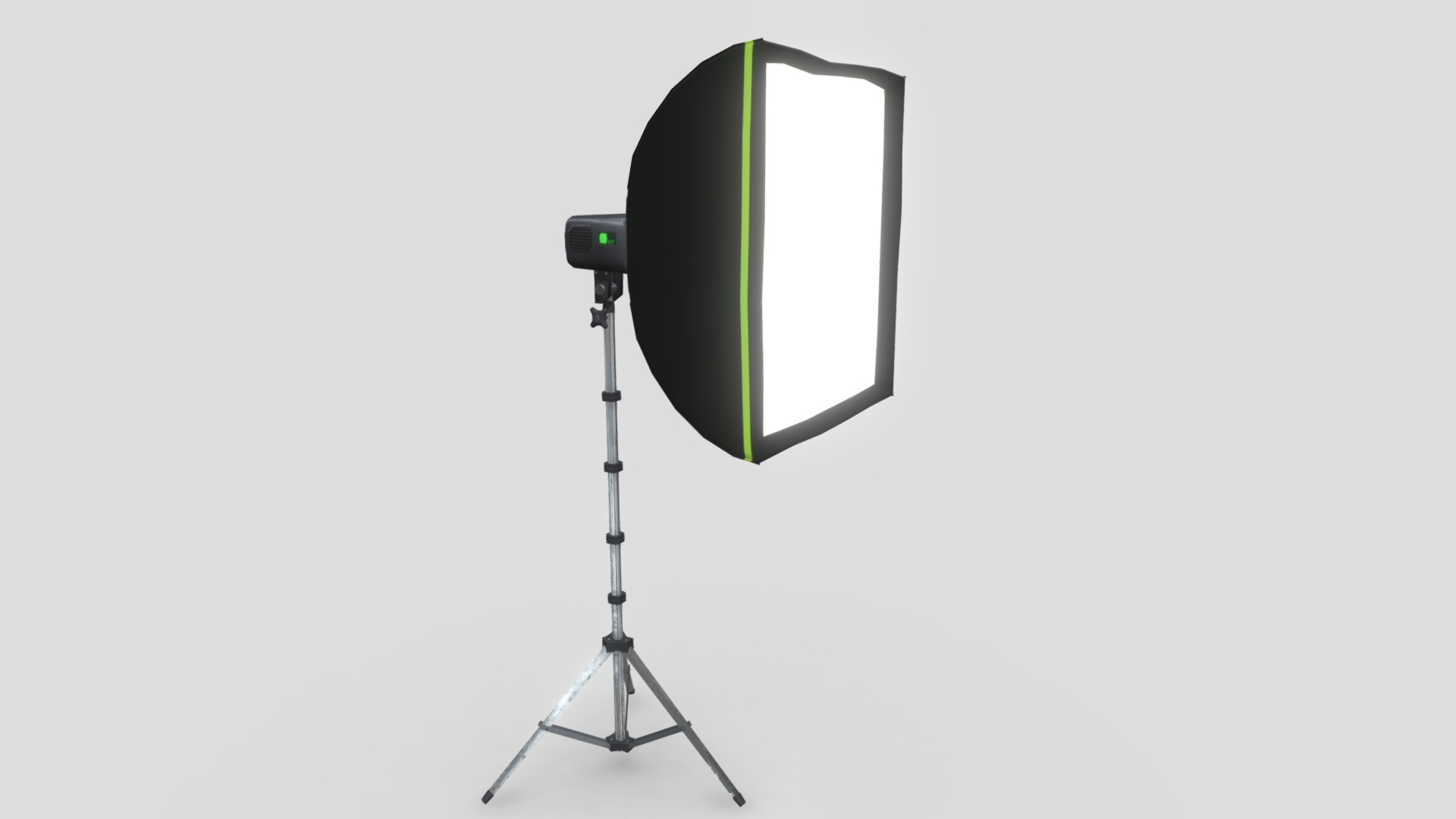 3D model Studio Softbox Light - This is a 3D model of the Studio Softbox Light. The 3D model is about a satellite on a stand.