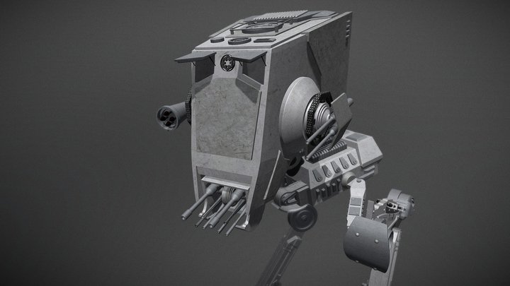 Star Wars AT-ST (High Poly) 3D Model