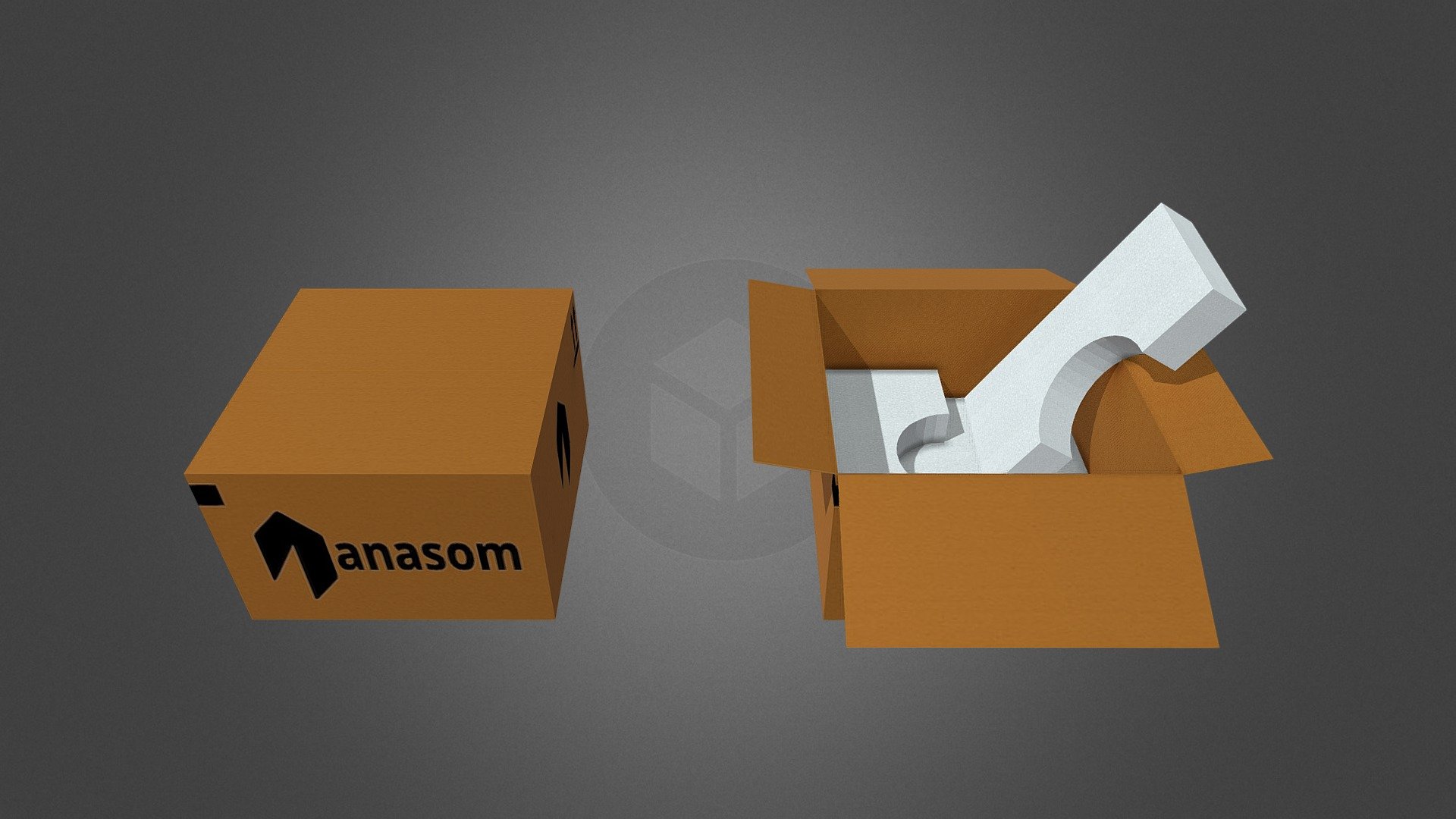 Cardboard Box – Low Poly — Sketchfab embed 3D viewer